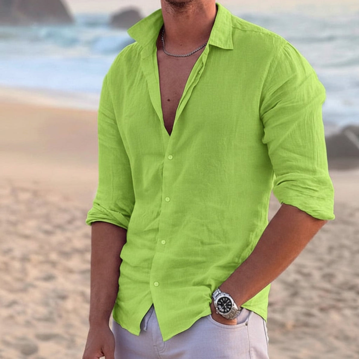 Men's Long Sleeve Shirt Casual | Spring Summer Fashion