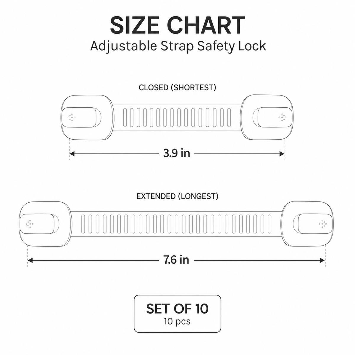Baby Proof Cabinet Locks Child Safety Adhesive Straps