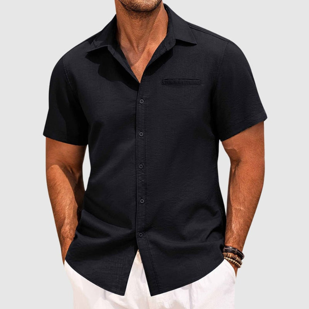 Men's Short Sleeve Button-Up Shirt Casual | Summer Wear