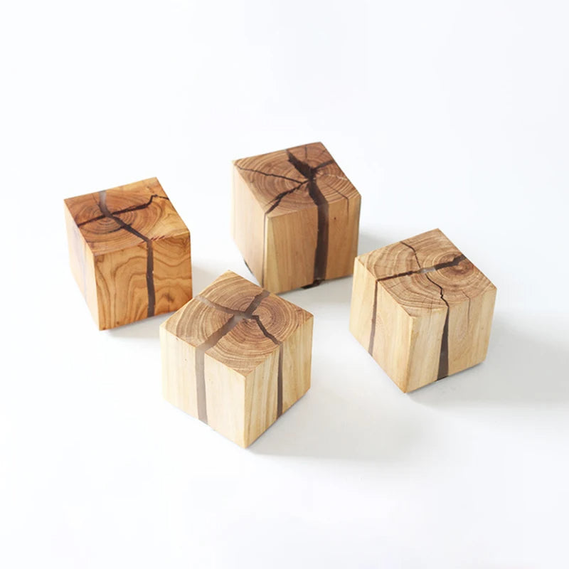 WoodAura Wall Light | Hand-Carved Solid Wood Resin Design