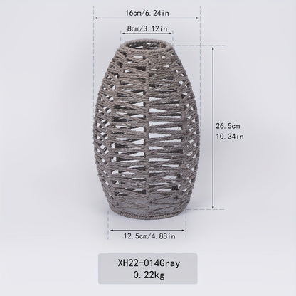 Modern Handwoven Rope Pendant Shade | Natural Woven Ceiling Light