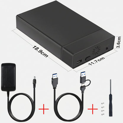 External Hard Drive Portable SSD USB 3.0 SATA Enclosure