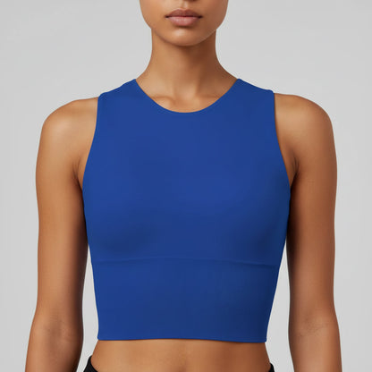 Womens Pickleball Crop Tank High Stretch Athletic Top