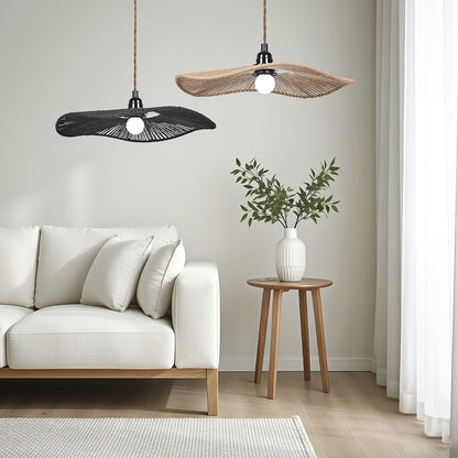Handwoven Paper Rope Ceiling Light Shade | Natural Artistic Design