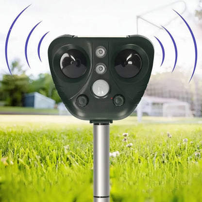 Solar Ultrasonic Bird Repeller Outdoor Garden Yard Pest Control
