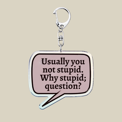 Bunnycat Keychain Funny Acrylic Charm Cute Cartoon Key Ring Gift