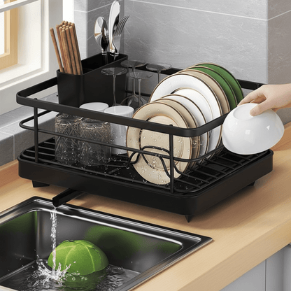 Dish Drying Rack Stainless Steel Compact Countertop Drainboard