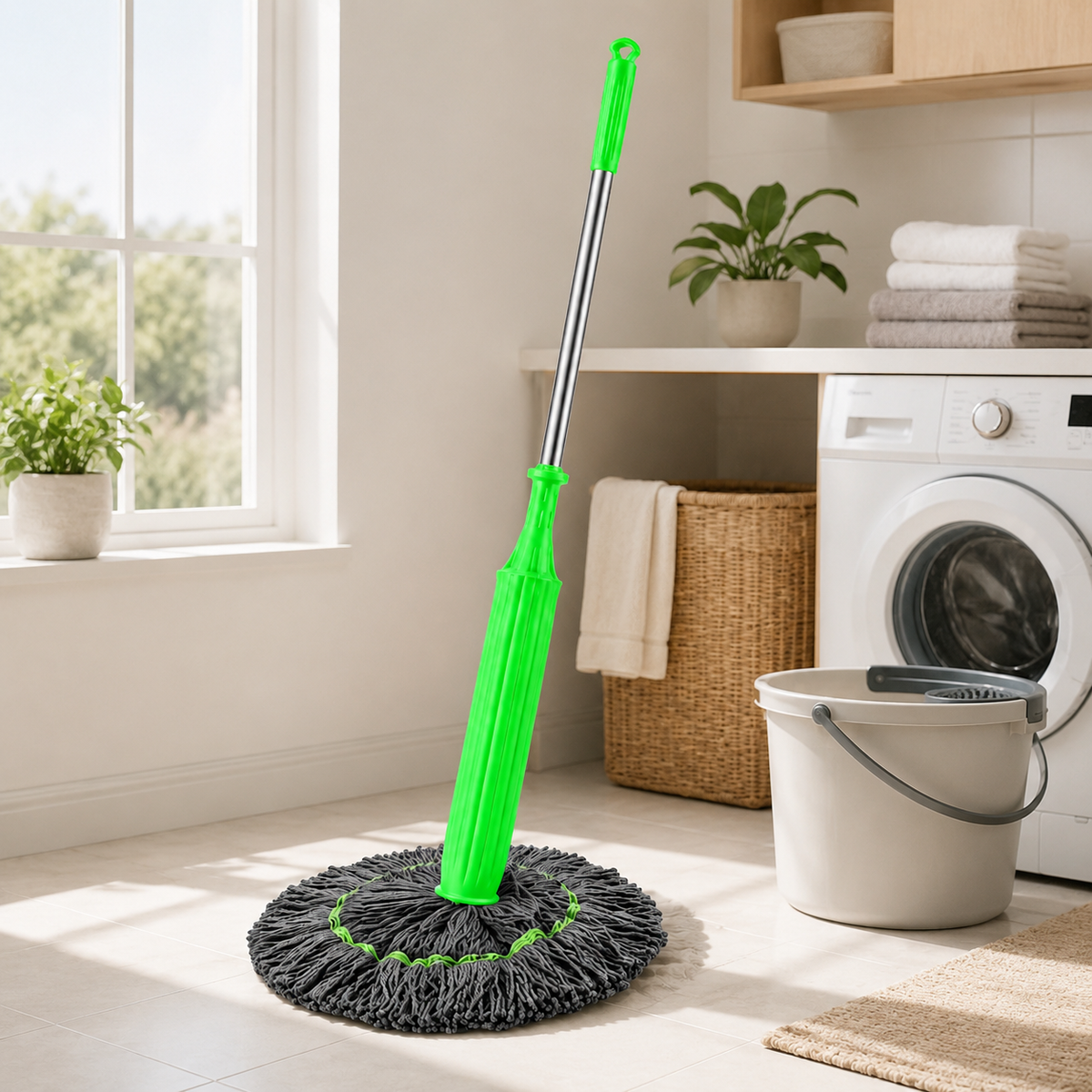 Dehydrated Mop Quick Dry Home Cleaning Efficient Use