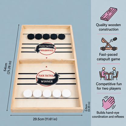 Family Board Game Fun  Wooden Tabletop Set Catapult Game