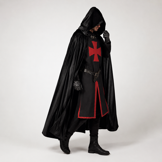 Halloween Costume Medieval Knight Cloak Cosplay Outfit