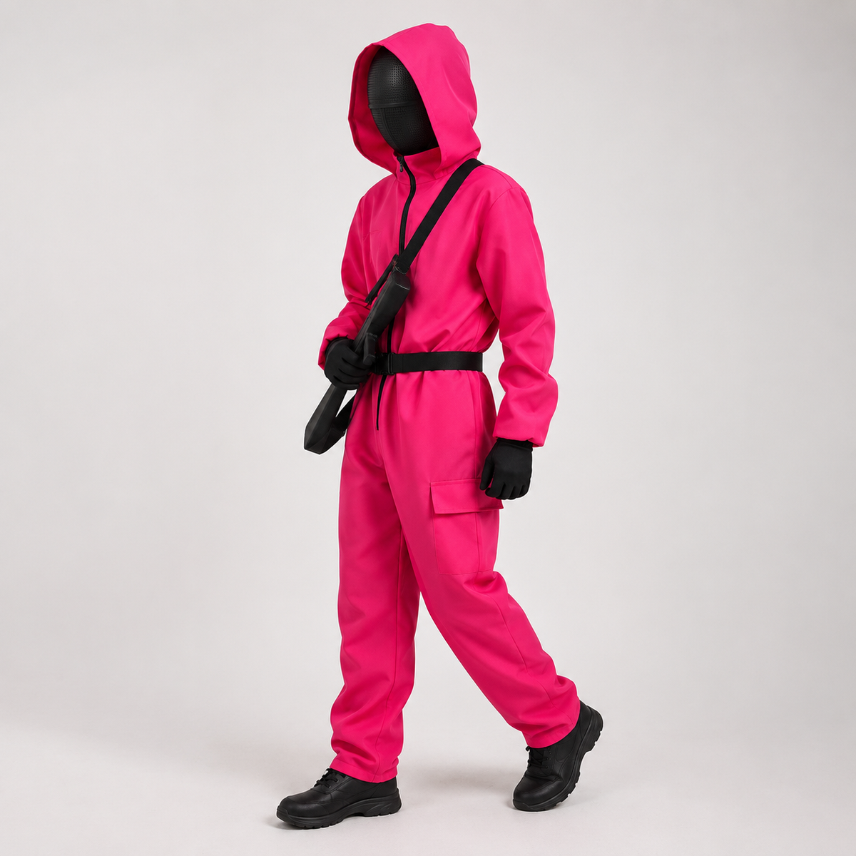 Halloween Costumes Hooded Jumpsuit Mask Outfit Set