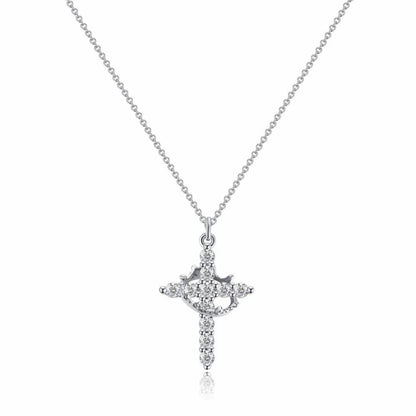 Necklace Cross Pendant Crown Mothers Day Faith Jewelry Gift