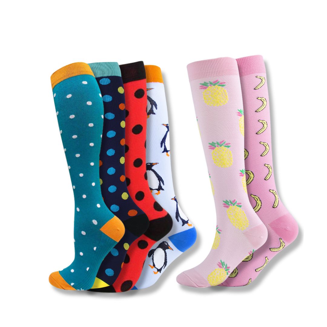 Women's Compression Socks Knee High Support Travel Sport Socks