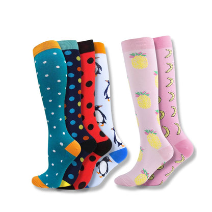 Women's Compression Socks Knee High Support Travel Sport Socks