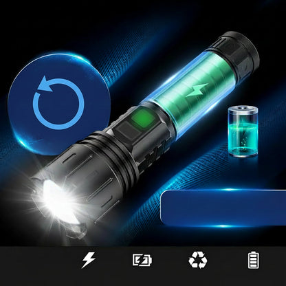 LED Flashlight High Lumens Rechargeable Tactical Waterproof Torch