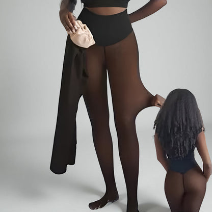 Leggings Thermal Tights Sheer Look Winter Lined Leggings