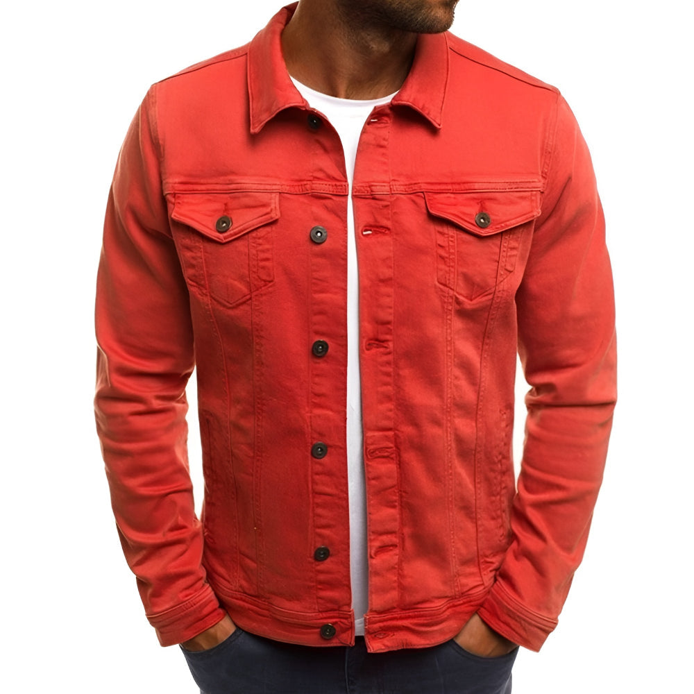 Men's Jacket Casual Button Front Lightweight Outerwear