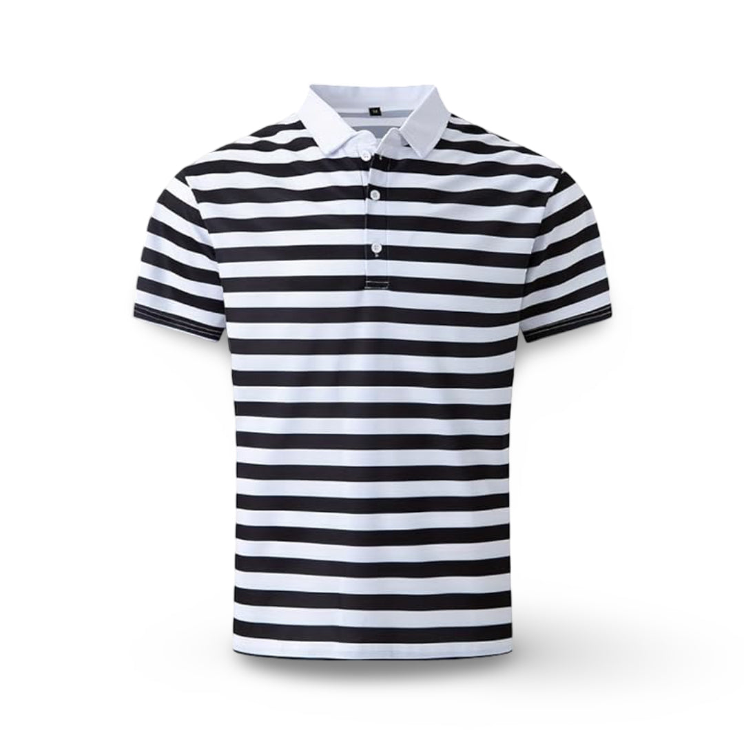 Men's Polo Shirt Striped Short Sleeve Summer Top