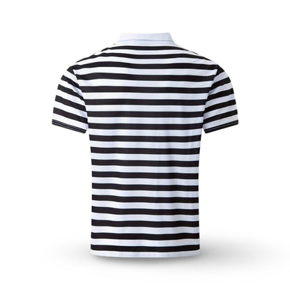 Men's Polo Shirt Striped Short Sleeve Summer Top