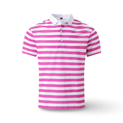 Men's Polo Shirt Striped Short Sleeve Summer Top
