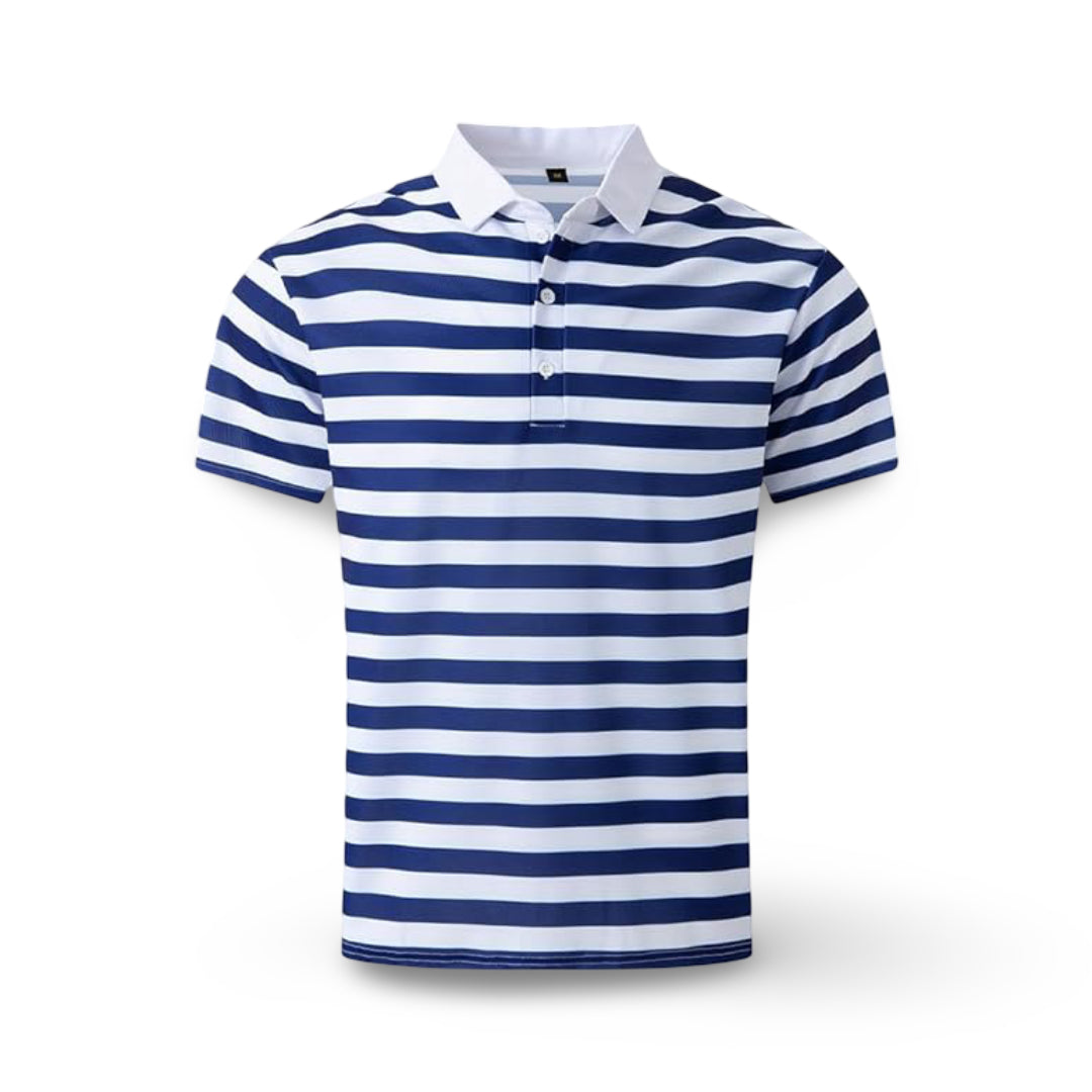 Men's Polo Shirt Striped Short Sleeve Summer Top