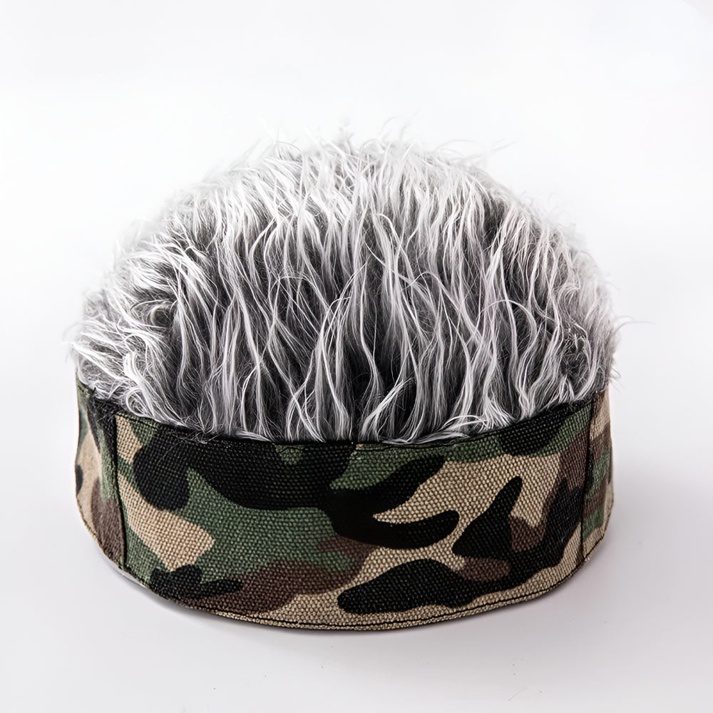 Men's Wig Hat Hairpiece Novelty Costume Hair Cap