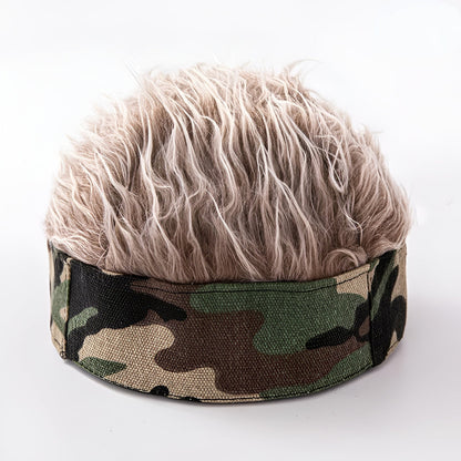 Men's Wig Hat Hairpiece Novelty Costume Hair Cap
