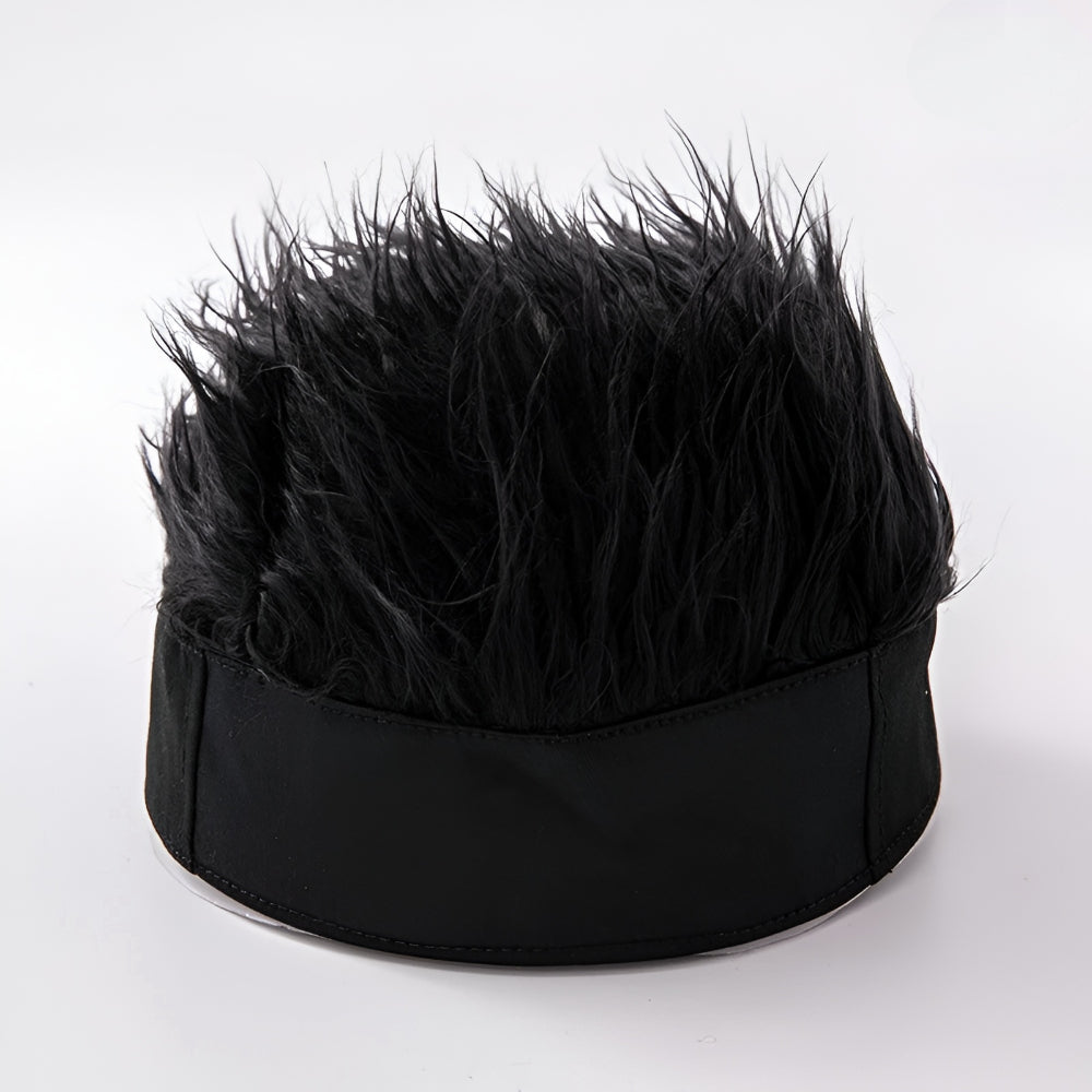 Men's Wig Hat Hairpiece Novelty Costume Hair Cap