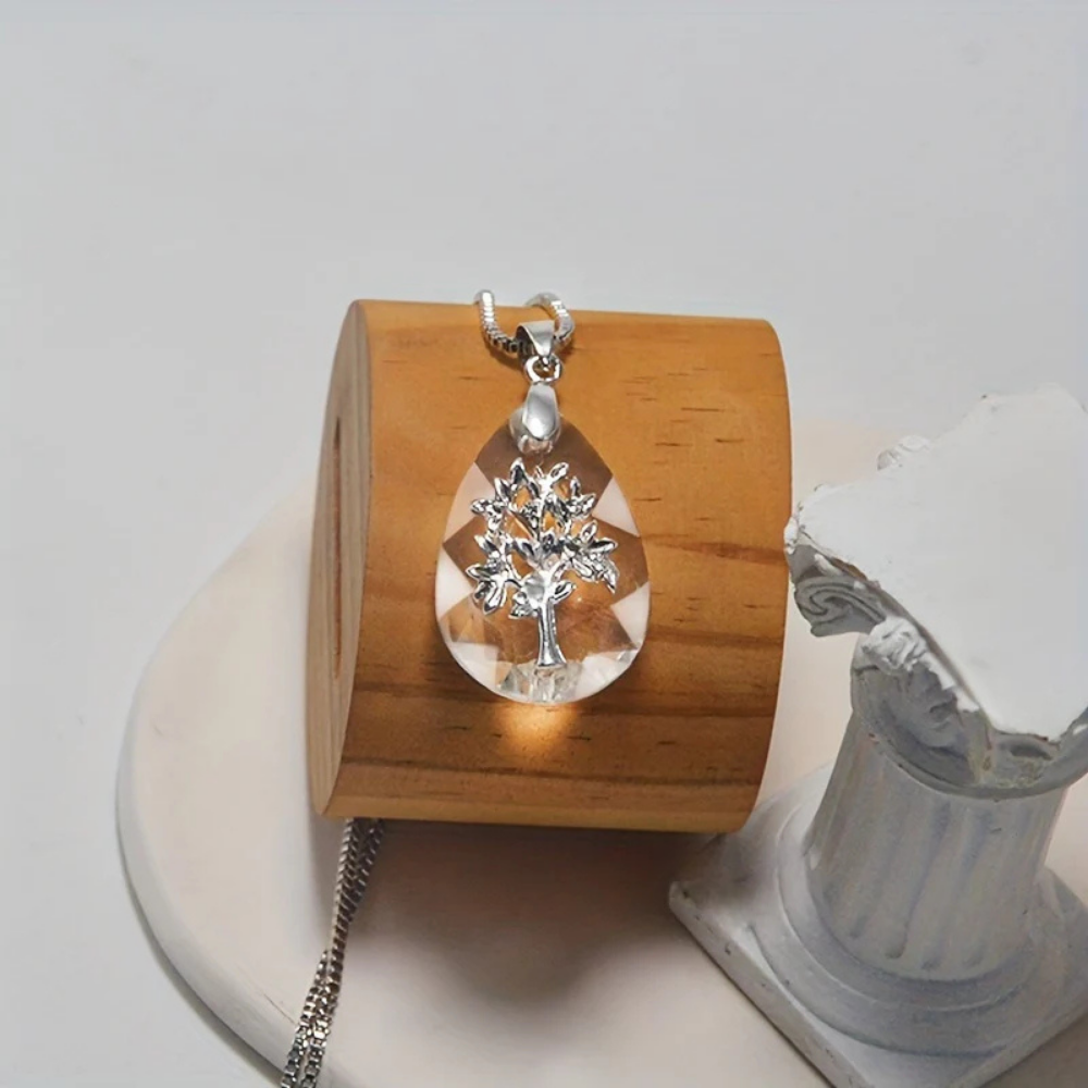 Necklace Pendant Mothers Day Glass Teardrop Boho Jewelry