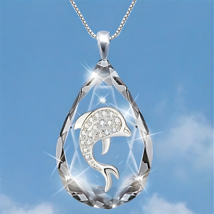 Necklace Pendant Mothers Day Glass Teardrop Boho Jewelry