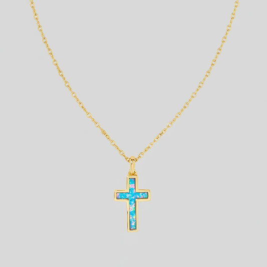 Necklace Cross Pendant Mothers Day Gift Gold Jewelry Minimalist
