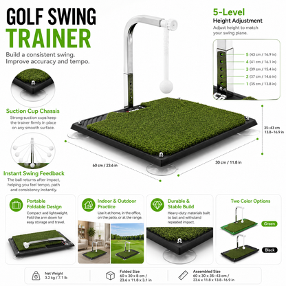Outdoor Golf Swing Trainer Hitting Aid Portable Foldable