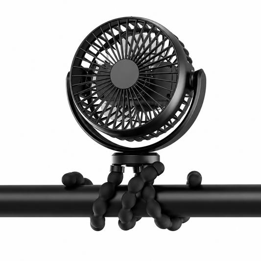 Portable Fan Rechargeable Clip On USB Desk Cooling Fan
