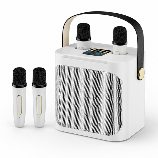 Portable Karaoke Speaker Wireless Microphones LED Display
