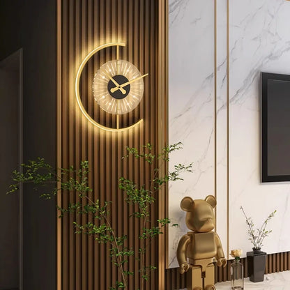 Lunaris Wall Lamp Clock | Post-Modern LED Sconce