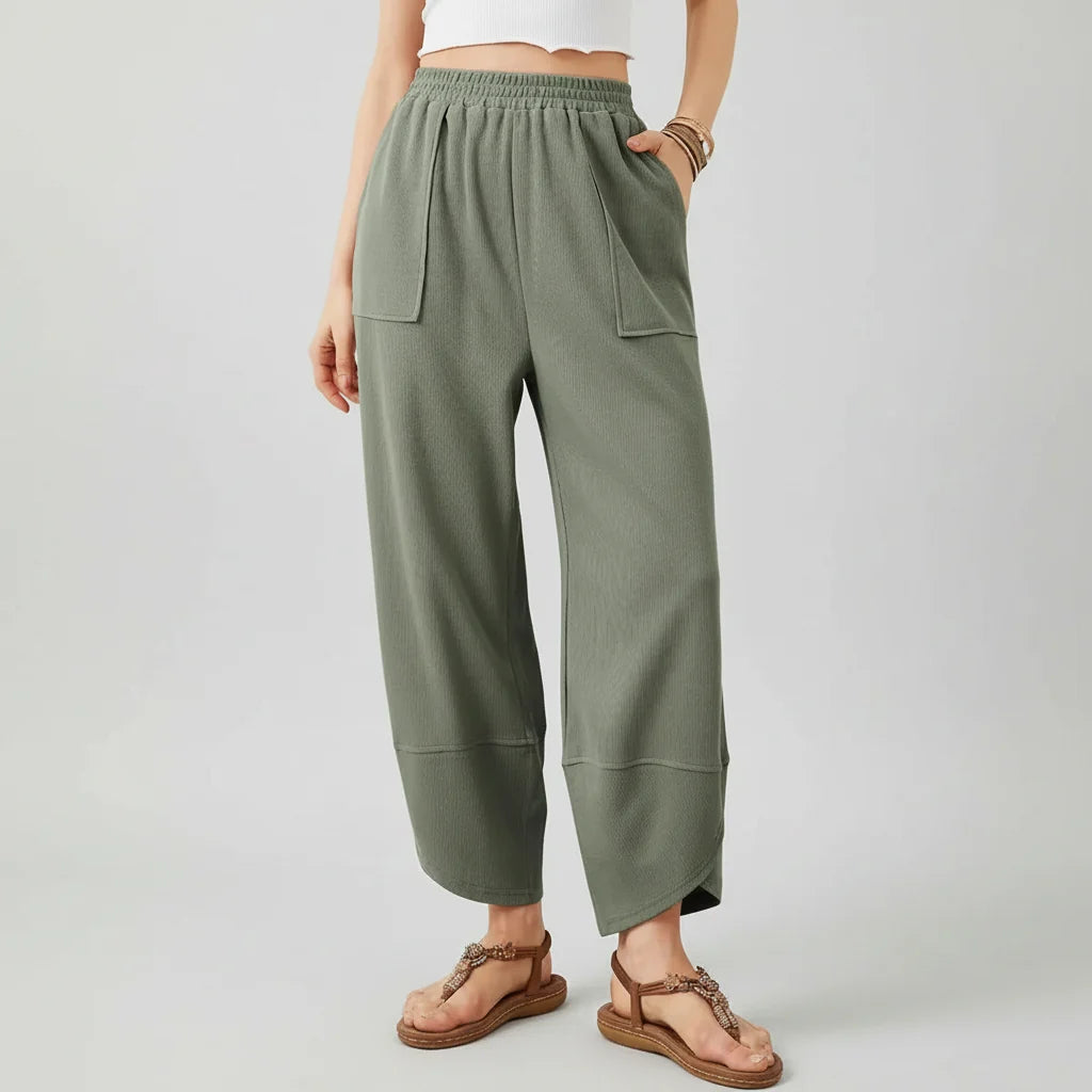 Women Pants Casual Loose Fit Straight Leg Lightweight Summer Trousers