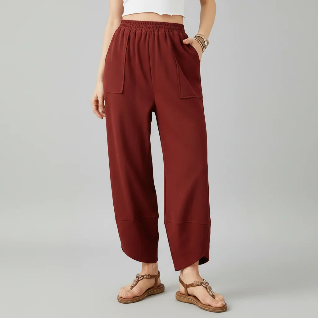 Women Pants Casual Loose Fit Straight Leg Lightweight Summer Trousers