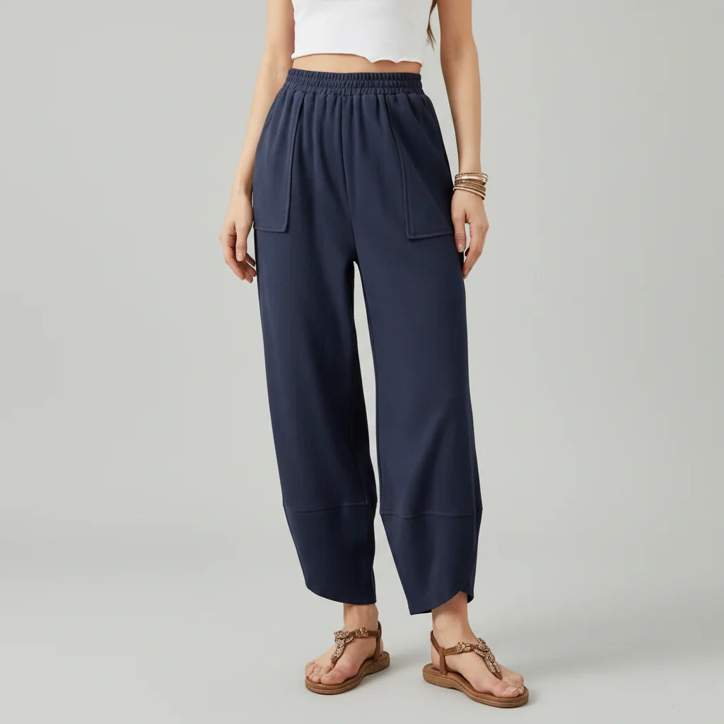 Women Pants Casual Loose Fit Straight Leg Lightweight Summer Trousers