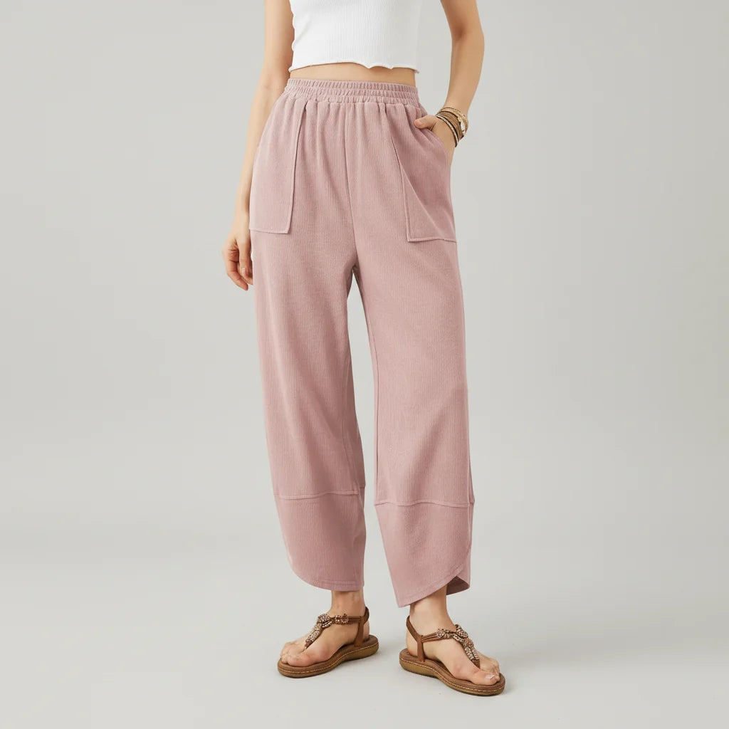 Women Pants Casual Loose Fit Straight Leg Lightweight Summer Trousers