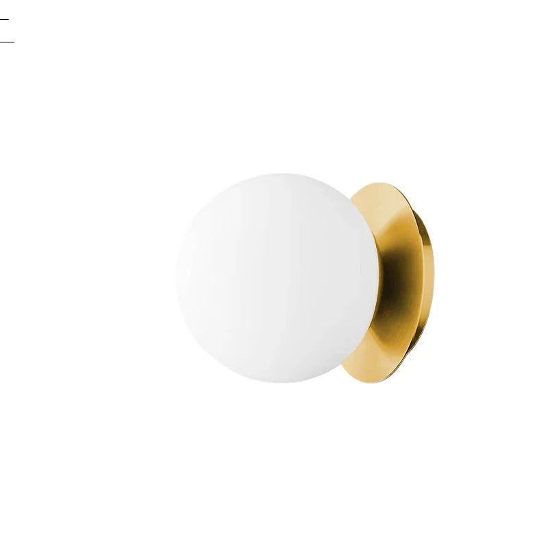 Nordic Globe Glass Wall Lamp | Minimalist Modern Bathroom & Bedroom Light