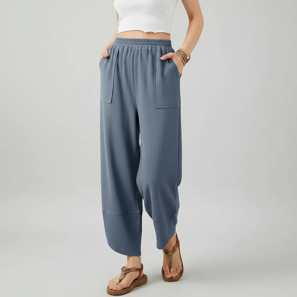 Women Pants Casual Loose Fit Straight Leg Lightweight Summer Trousers