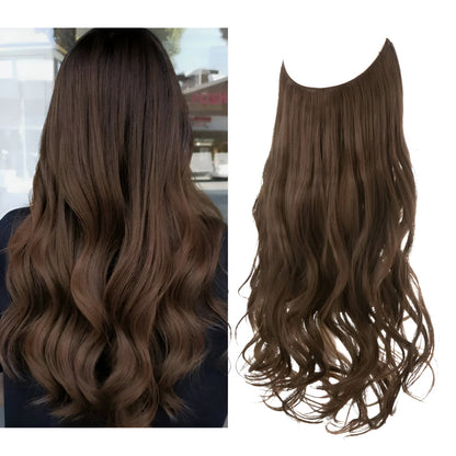 Hair Extensions Natural Wavy Human Hair Clip-In Long Volume Set