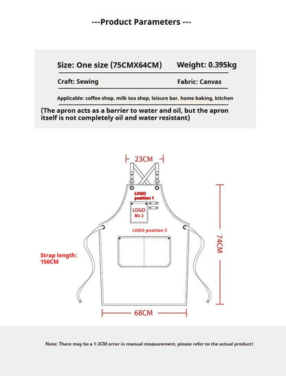 ProWear | Canvas Kitchen Apron | Unisex Chef & Workwear