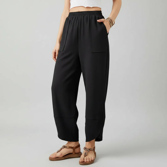 Women Pants Casual Loose Fit Straight Leg Lightweight Summer Trousers