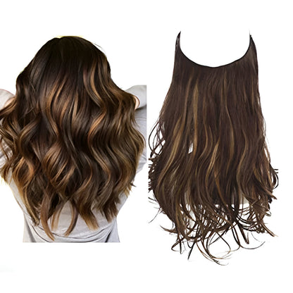 Hair Extensions Natural Wavy Human Hair Clip-In Long Volume Set