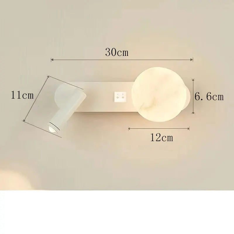 LunarBeam Dual Wall Light | Modern Nordic Bedside Design