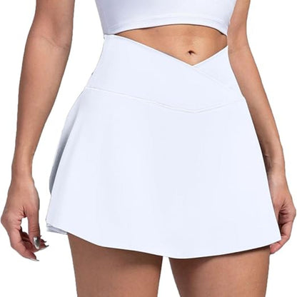 Womens Pickleball Skort High Waist Tennis Skirt Pockets