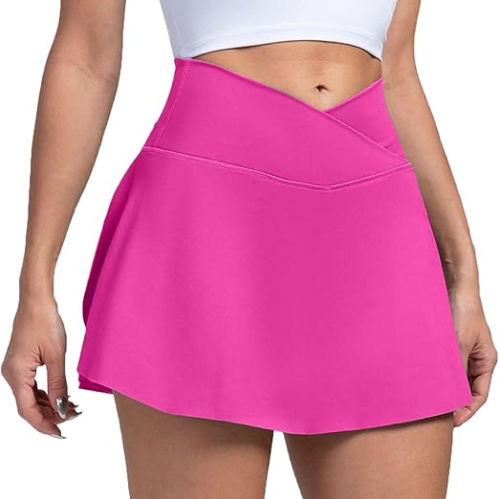 Womens Pickleball Skort High Waist Tennis Skirt Pockets