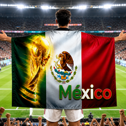Wall Banner Soccer Fan Cape Mexico Flag Game Day Large
