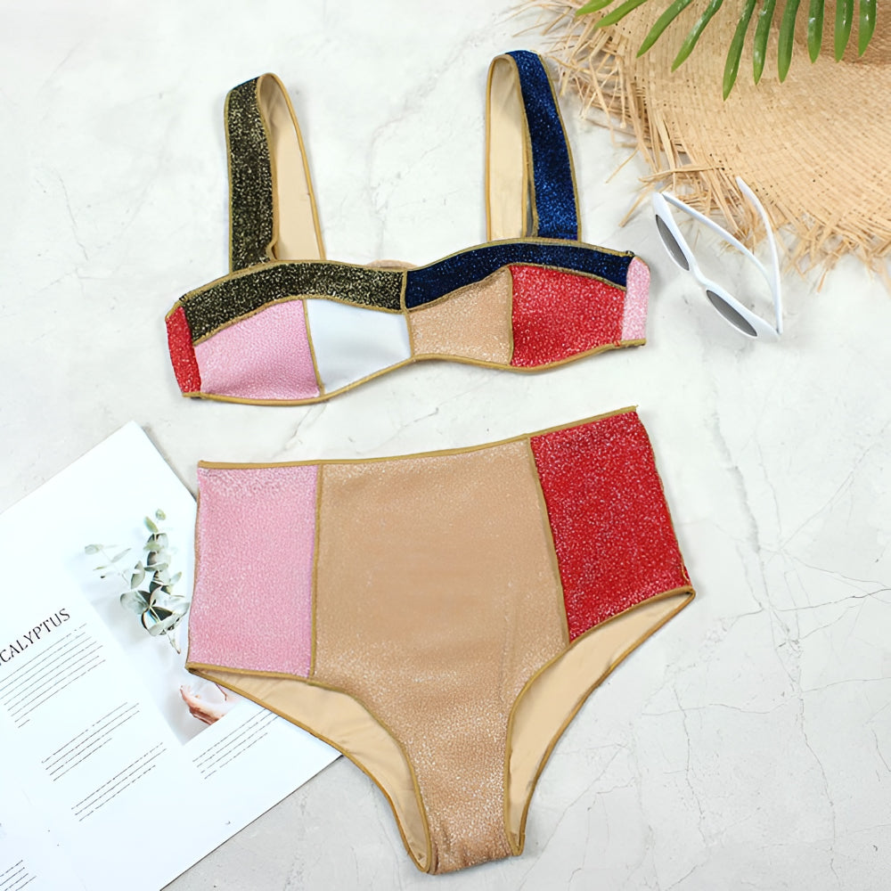 Women's Bikini Set High Waisted Swimwear Beach Bathing Suit